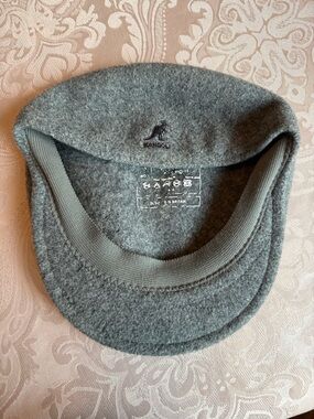 KANGOL 504 100% Wool Cap Hat Size Large Newsboy Cabbie Grey